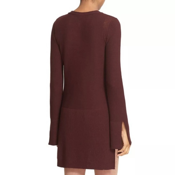 New Free People Crisscross Long-Sleeve Tunic Sweater in Mocha - Size L - Picture 3 of 10